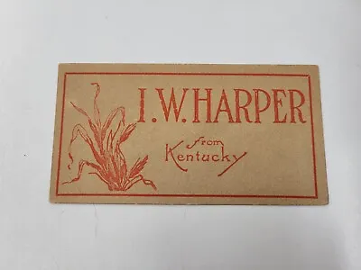 Vintage Advertising Card.  I.W. Harper From Kentucky . 1911 Date On Back • $9.99