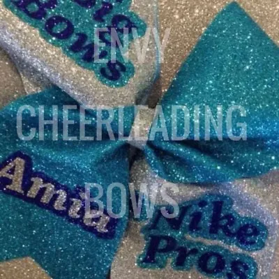 Cheerleading Glitter Cheer Hair Bow Free Name Added & Other Colours Available • £12