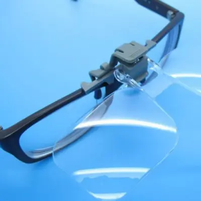 Glasses Magnifier Folding Clip On Loupe Eyeglass Lens Clear Lens Magnifying • $8.09