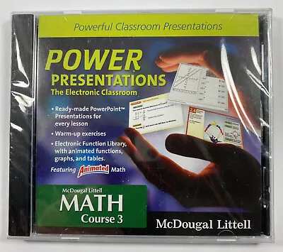McDougal Littell Math Course 3 Power Presentations Exercises Graphs CD [BIN B3] • $36