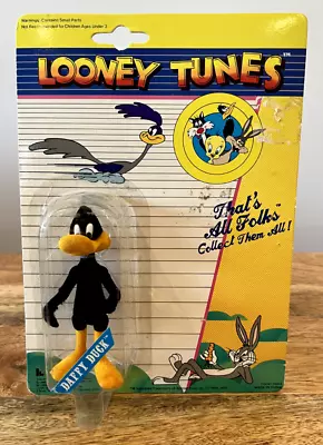 Looney Tunes Daffy Duck Figure By Lucky Bell 50522-6 Flocked 1989 New Sealed • $14.99