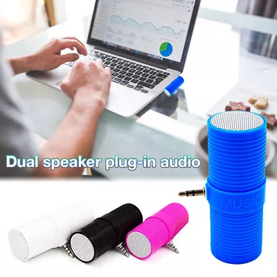 3.5MM In Stereo Mini Speaker Portable Speaker MP3 Music Player Insert Speaker • $12.89