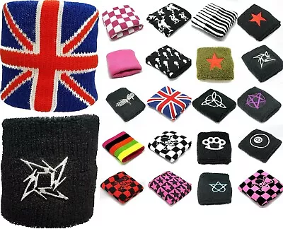 Logo Wrist Sweat Band Wristband Bands Tennis Running Badminton Gym Sports 1Pair • £5.99