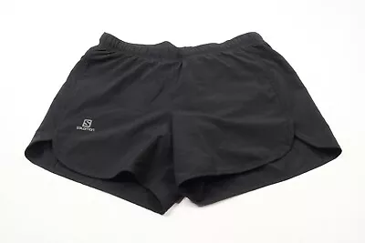 Salomon Agile Black Lined 4  Pull On Active Hiking Running Short C14706 Womens M • £21.20