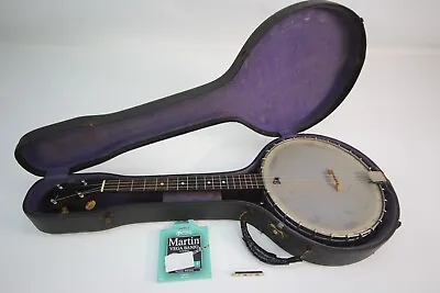 Vega Tenor Banjo 1916 STYLE F Antique W Original Case Martin Vega Strings New • $674