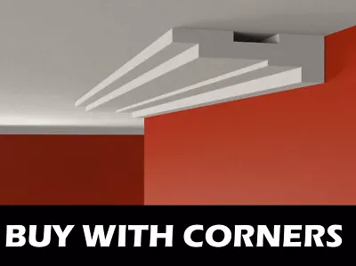 Coving Cornice Flat Ceiling  XPS Polystyrene BLX5 Wall Lightweight MANY SIZES • £4.39