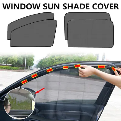 4X Magnetic Car Side Front Rear Window Sun Shade Cover Mesh Shield UV Protection • $9.85
