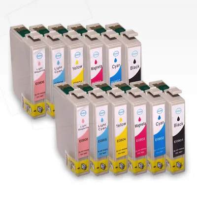 £21.99 • Buy 2 Full Sets Of Non-OEM Ink For EPSON Stylus Photo P50 R210 R265 R285 R350 R360