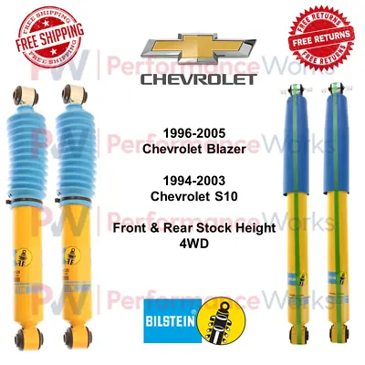 Bilstein B6 4600 Shock Set Front & Rear 0  For Chevrolet 96-05 Blazer 94-03 S10 • $346.94