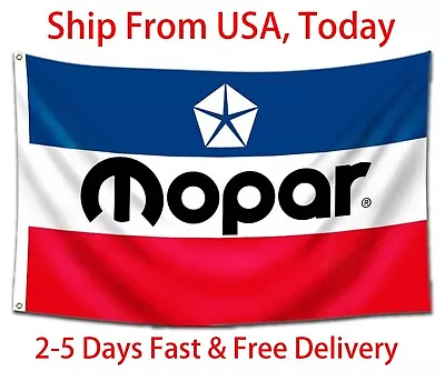 Mopar Logo Flag 3x5 Ft Racing Car Show Banner For Garage Wall Decor Shop Sign US • $12.97