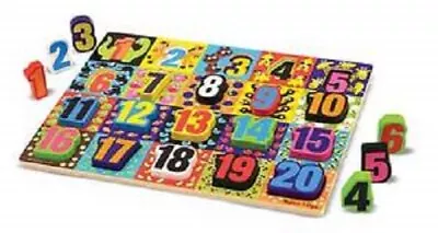 Melissa & Doug Fresh Start Chunky Numbers Wooden Jigsaw Puzzle NEW NIB 3832 Wood • $19.99