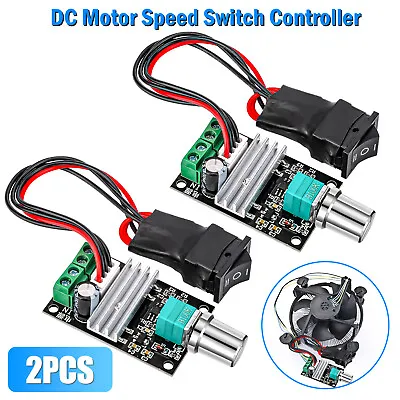 2x PWM DC Motor Speed Controller 3A 6V-28V Adjustable Variable Switch HHO Driver • $8.98