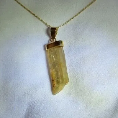 Genuine Color Change Zultanite Crystal (Diaspore Csarite) Solid 9K Gold Pendant • $543.35