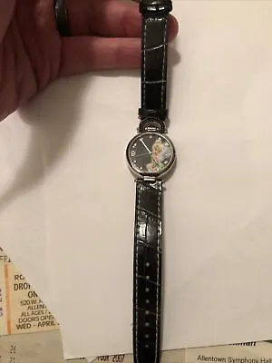 Tinkerbell Disney Special Edition Watch Black Leather Band Read Description • $15