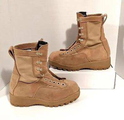 McRae Combat Boots GoreTex Women's Military Footwear Beige/Tan Size 4XW/9.5 • $44.95