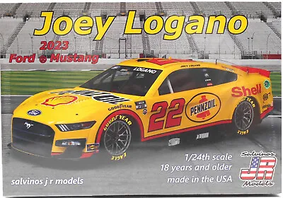 Kit #22 Pennzoil Shell 2023 Ford Mustang Stock Car Kit Joey Logano 1/24 • $40.95