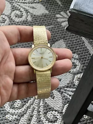 LONGINES 14 K SOLID GOLD Wristwatch With 10 K Gold Filled Wristband • $900