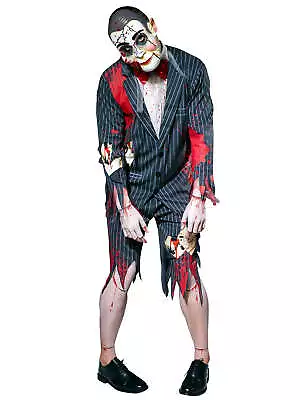 Mens Putrid Puppet Master Costume Horror Bloody Suit Zombie Adult Fancy Dress • £6.98