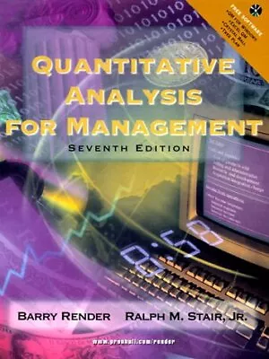 Quantitative Analysis For Management By Stair JR. Ralph M. Mixed Media Product • $6.90