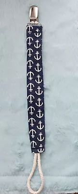 Anchors Baby Pacifier Clip Handmade • $7.77