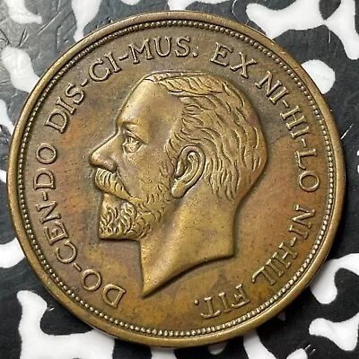 Undated Great Britain George V Uniface Medal Lot#D6108 30mm • $15