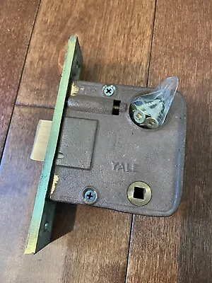 Vintage Yale Body Mortise Door Lock RH W Accurate Polished Brass Plates NOS • $119