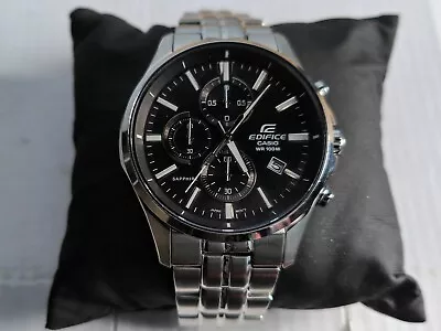 Casio Edifice Sapphire Crystal Stainless Steel Chronograph Mens Watch 100m WR • $112.01