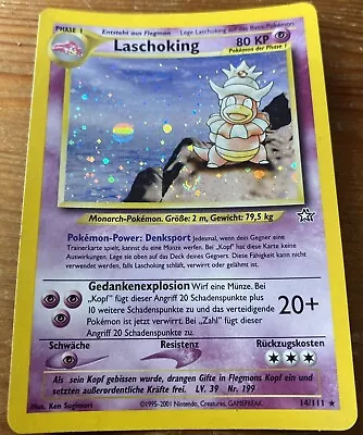 Pokemon Karte Card Laschoking Slowking Neo Genesis Deutsch German  Holo Wotc  • $16.02