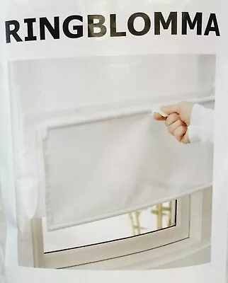 Ikea RINGBLOMMA Roman Privacy Blind Shade White 34  X 63  - NEW • £76