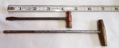 $9.99 • Buy 2 Tiny Small Brass & Copper Ball Peen Soft Jeweler's Miniature Hammers Jewelry