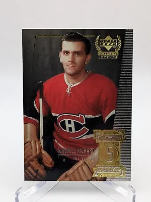 Maurice Richard 1999 Upper Deck Century Legends Top 50 Players #5 Hof Canadiens • $5.95