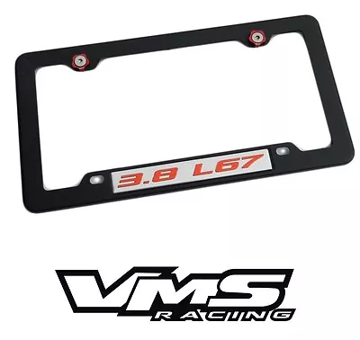 Vms 1 Black License Plate Frame For Chevy 3.8 L67 Rdsl • $20.95