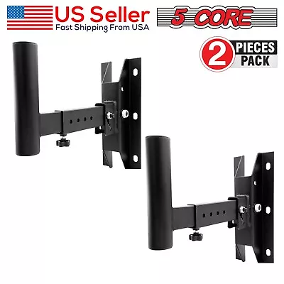 5Core 2 Pack Speaker Wall Mount Stand Bookshelf Pair Rotatable Angle Adjustable • $35.99