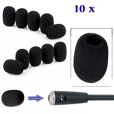 10PCS Microphone Headset Grill Windscreen Sponge Foam Black Mic Cover New • $1.46