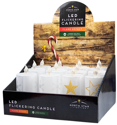 £4.99 • Buy LED Flickering Christmas Pillar Candle Warm Home Season Winter Battery Light UK