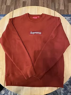 Supreme Box Logo Crewneck (FW18) Rust Size Medium • $425