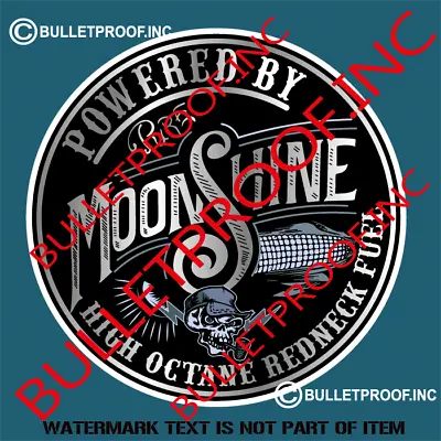 Powered By Pure Moonshine Decal Sticker Retro Hot Rod Rat Rod Vintage Stickers • $3.54
