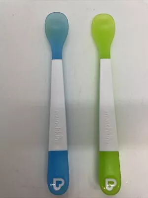 2PK Munchkin BPA Free Baby Hot Safety Spoons Kids/Toddler Self Feed Long Handles • $4.99