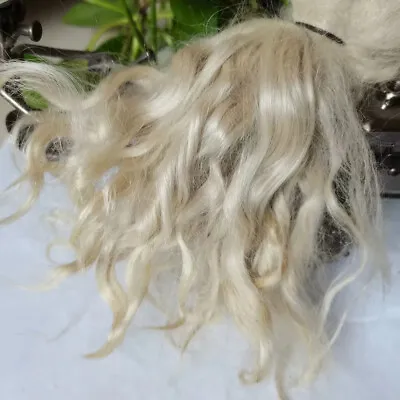 £6.64 • Buy 20cm 100% Pure Mohair Reborn Baby Doll Hair Doll Wigs DIY Doll Acces Making 