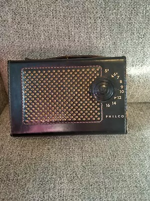 Philco Tube Portable Radio-model E-670-Works • $10
