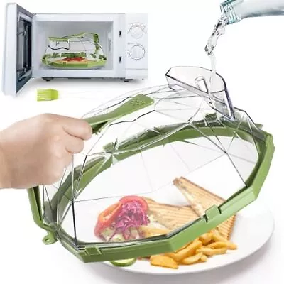 Microwave Cover For Food Clear Microwave Splatter Cover With Water Steamer  • $24.44