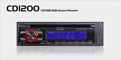 Fujitsu Ten Eclipse MP3 CD USB WMA AAC CD1200 Car Stereo Multi-Source Receiver • $145