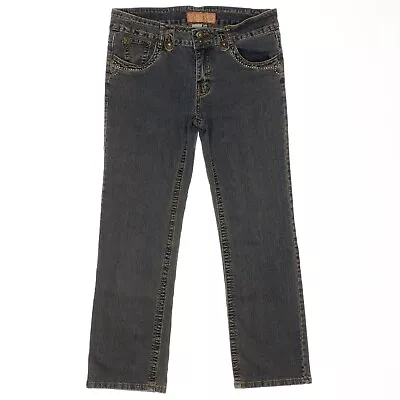 Out Jeans Straight Vintage Wash Womens Petite 10P 31x26.5 Mid Rise Stretch Denim • $14.97