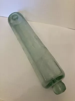 Antique MED 12  ANTIQUE VICTORIAN NAILSEA GREEN TINTED GLASS ROLLING PIN • £69.99