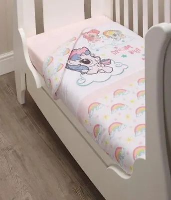 NEW My Little Pony Padded Quilt & 2 Fitted Sheets Playskool Baby Nursery Bed Set • £18.95