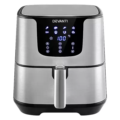 Devanti Air Fryer 7L LCD Fryers Stainless Steel • $97.91