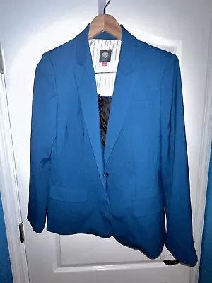 Vince Camuto Women’s Size 12 Dark Teal Single Breasted One- Button Blazer • $37.95