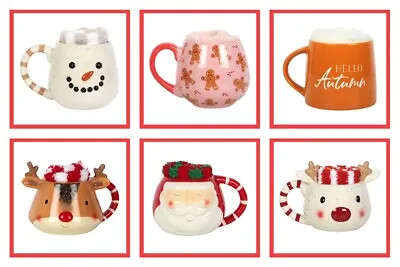 Mug And Socks Set Various Designs Reindeer Santa Autumn Christmas Stocking • £12.95