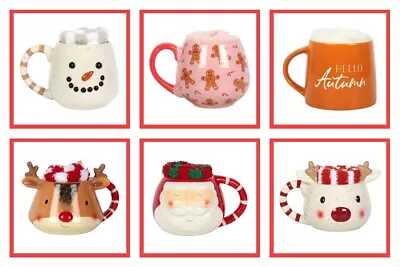 Mug And Socks Set Various Designs Reindeer Santa Autumn Christmas Stocking • £12.95