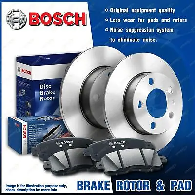 Front Bosch Disc Brake Rotors + Brake Pads For Toyota Hilux GUN126R KUN26R • $202.90